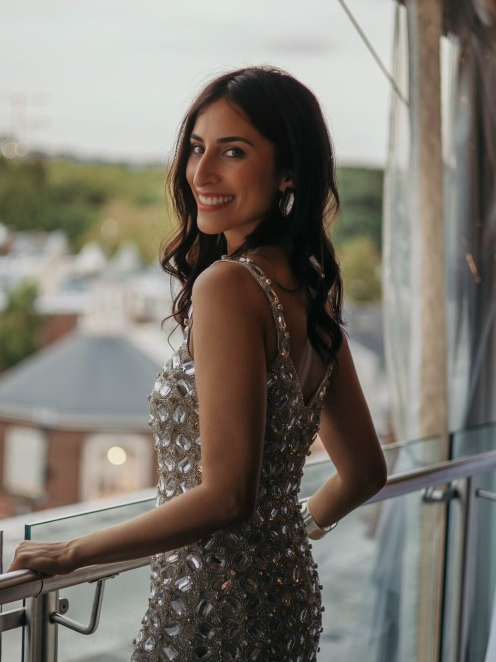 Tate Silver Dress, Nadine Merabi, Size 2